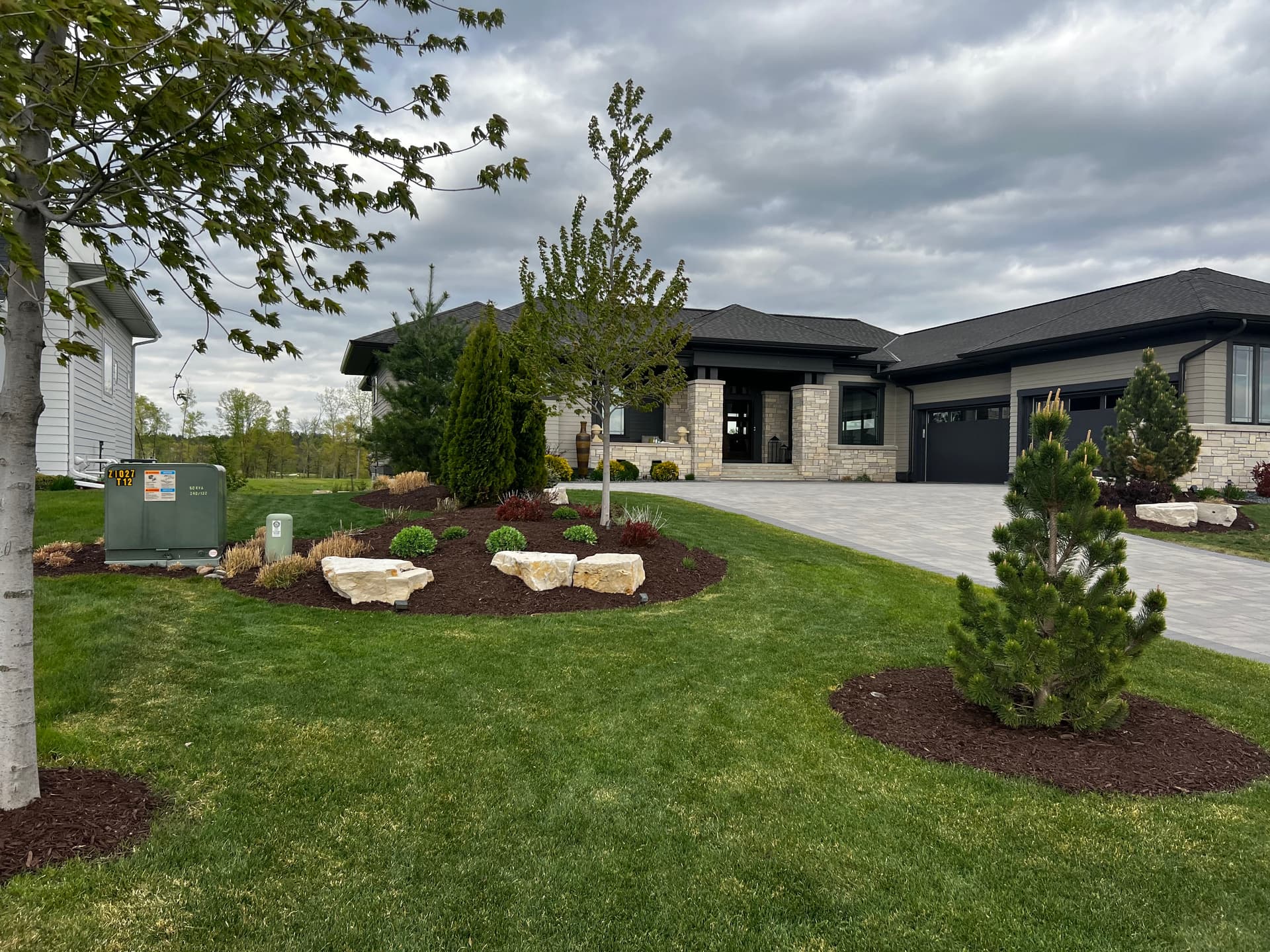 Full Property Mulch Refresh with Premium Dark Brown and Specialty Finishes image