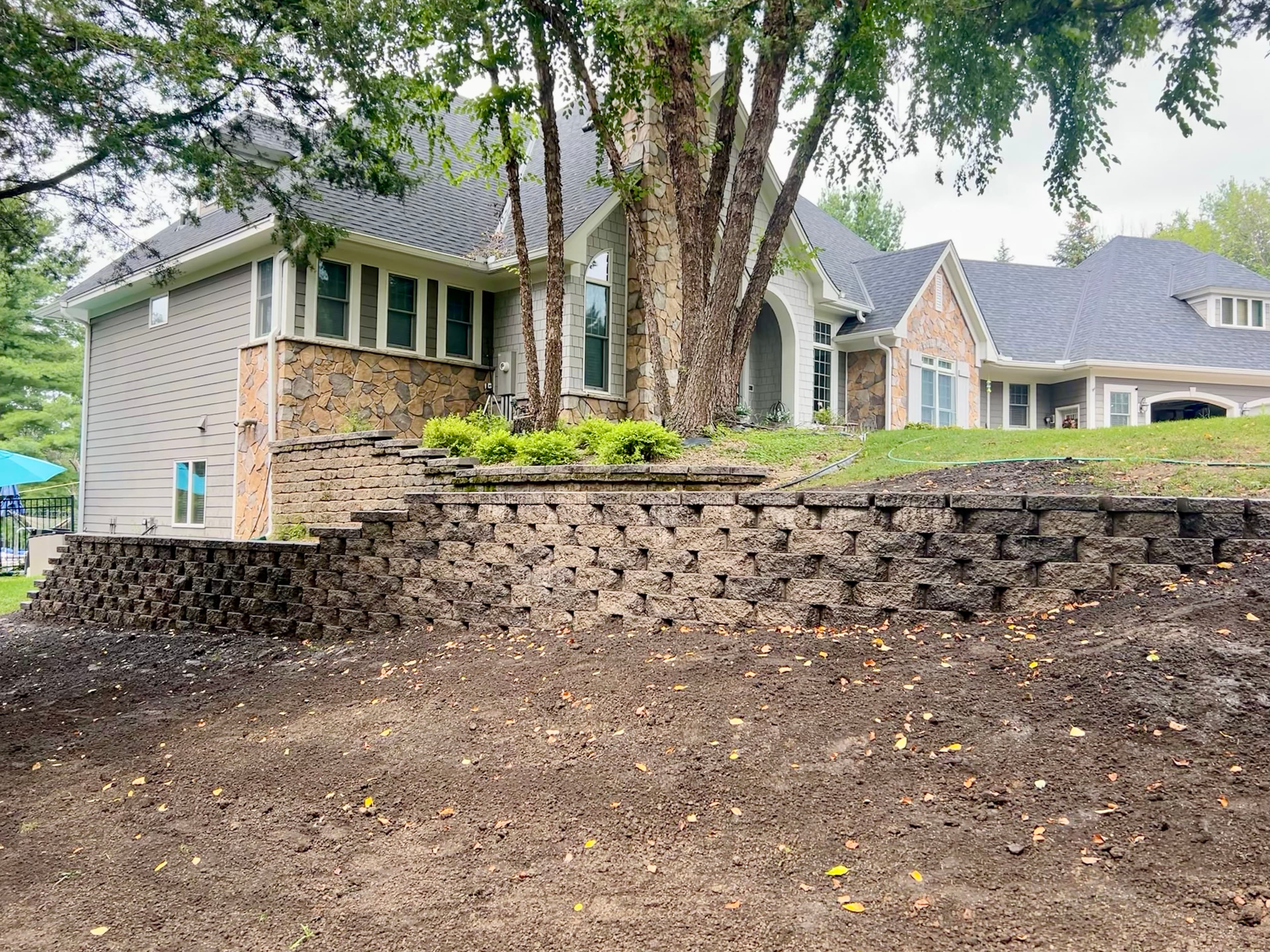 Project 3 Retaining Walls Built to Hold a Seriously Sloped Yard image