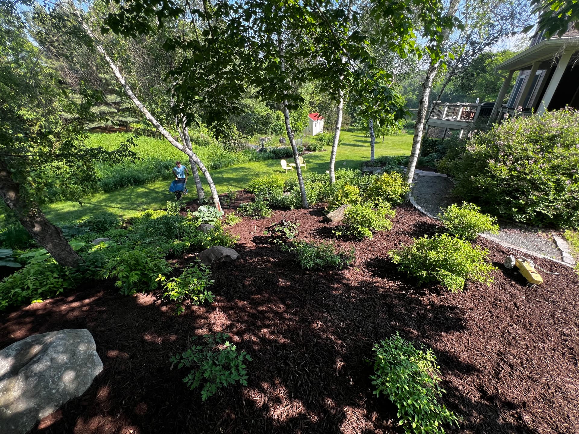 Gallery photos for Fresh Mulch Installation That Makes the Whole Property Pop: Image #1