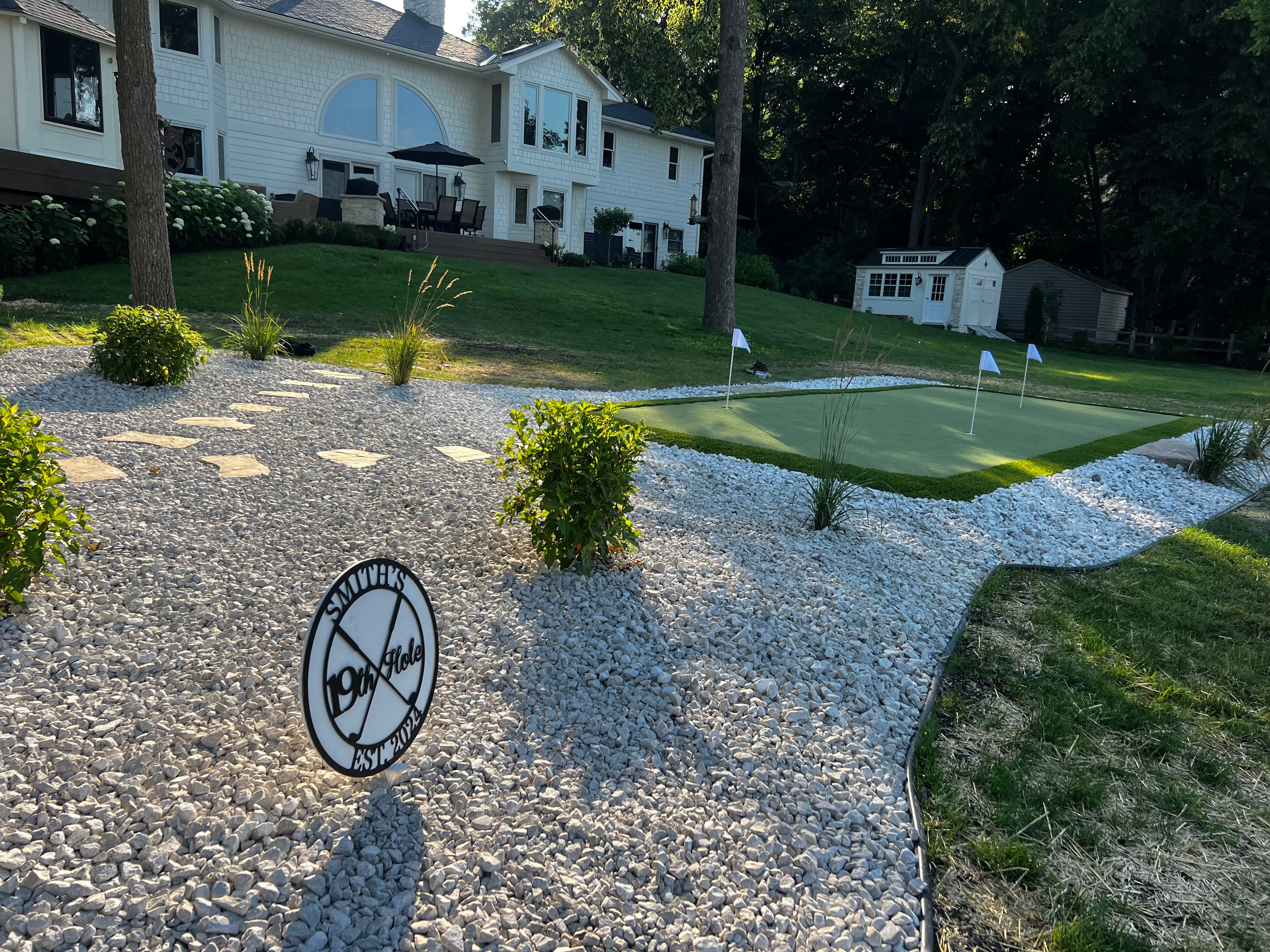 Project Custom Lakeside Putting Green Built From the Ground Up image
