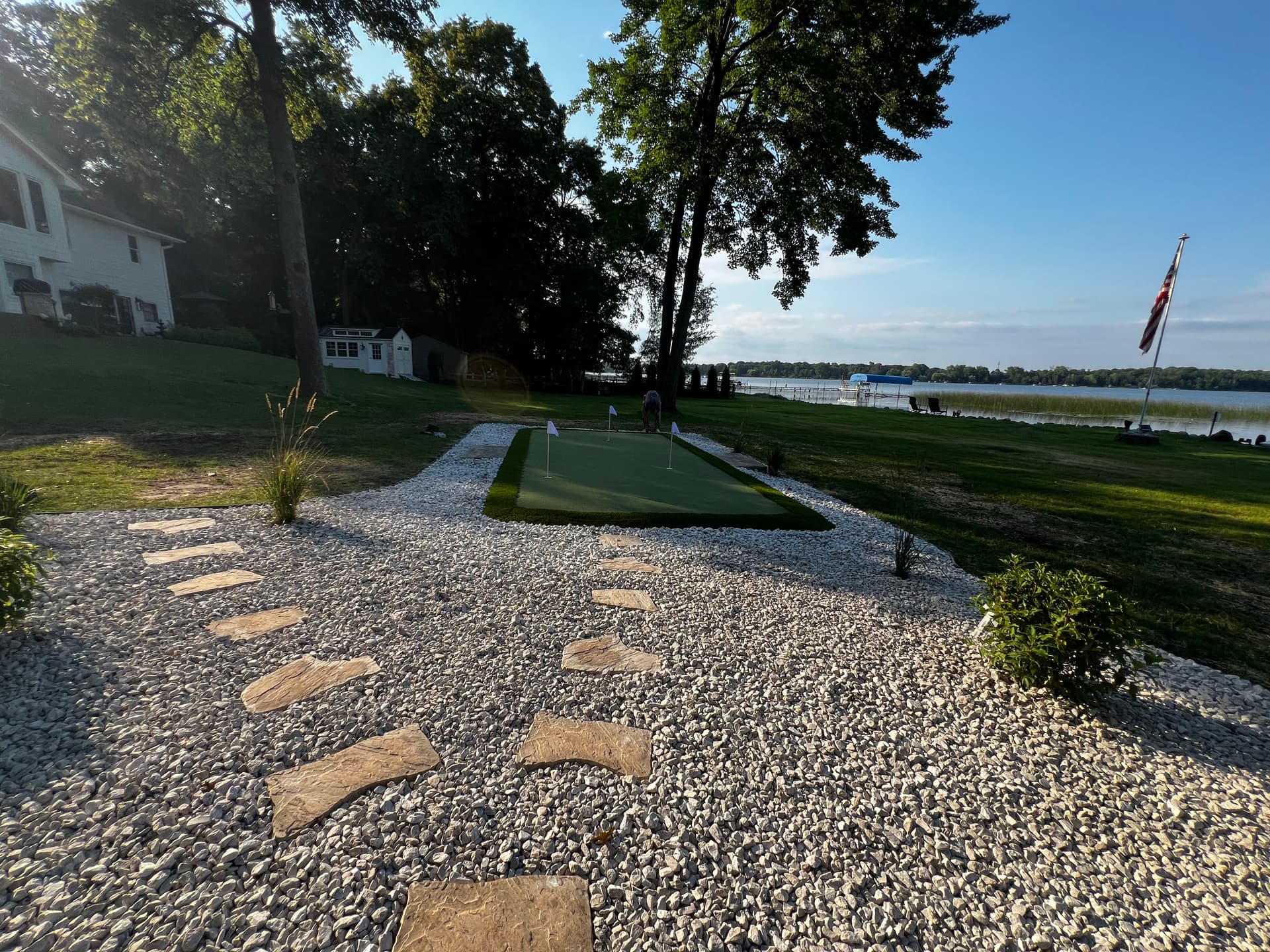 Gallery photos for Custom Lakeside Putting Green Built From the Ground Up: Image #4