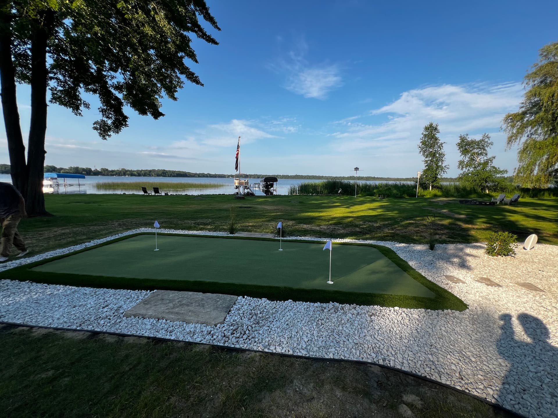 Gallery photos for Custom Lakeside Putting Green Built From the Ground Up: Image #1