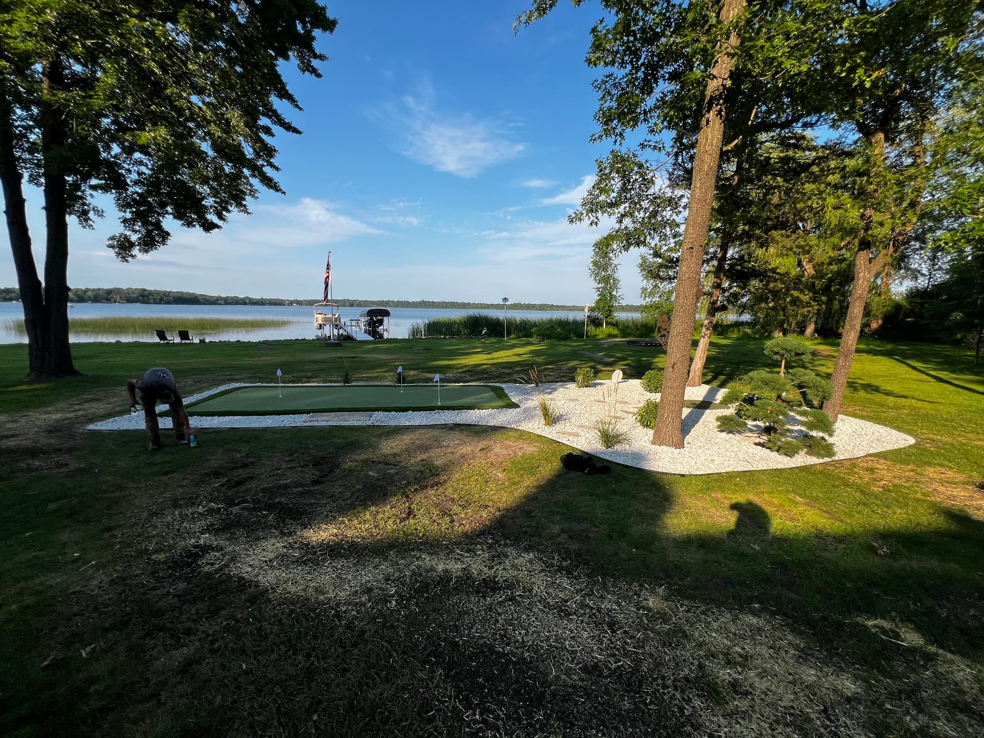 Gallery photos for Custom Lakeside Putting Green Built From the Ground Up: Image #2